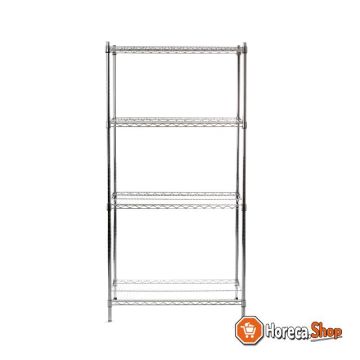 Storage rack 4 shelves heavy duty 455x910x1830 mm