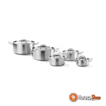 Saucepan stainless steel low 240x115 mm 5 l kitchen line