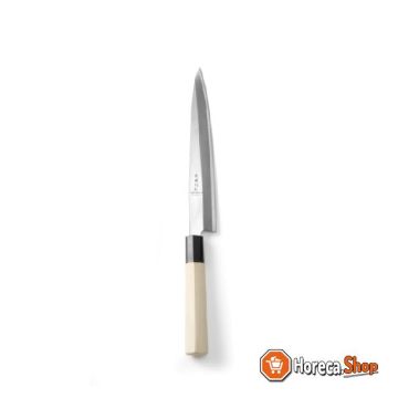 Vismes sashimi 240x370 mm gesmeed staal met hout