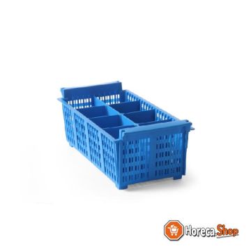 Cutlery basket 8 compartments plastic 425x205x150 mm