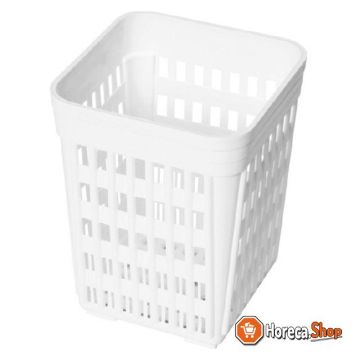 Cutlery basket square white pp 110x110x140 mm