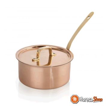 Serving pan with lid copper look 20