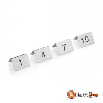 Table number plate set