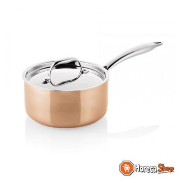 Saucepan with lid copper 3ply