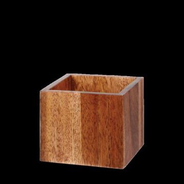 Alchemy kubus hout - 120x120x100mm - brown acacia