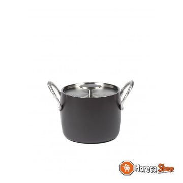 Pure kookpot anti-kleef forged alu - ø180mm - 4ltr - ebony black