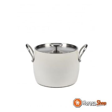 Pure kookpot anti-kleef forged alu - ø220mm - 7.5ltr - serene white