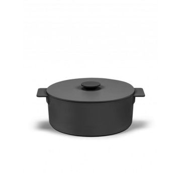 Surface pot geëmailleerd gietijzer - ø290mm - 5.5ltr - zwart