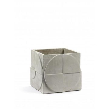 Pot seventies - 220x220x200mm - grijs beton