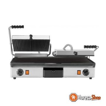 Contact grill double smooth   ribbed  16052