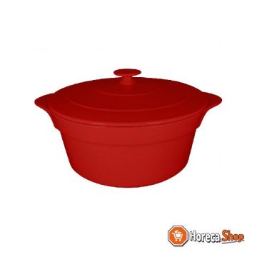 Chef s fusion cocotte rond met deksel - ø280mm - bright red