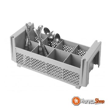 Cutlery basket without brackets 495x245 h 184mm max 120mm 8 comp.  8fbnh434-151 soft gray