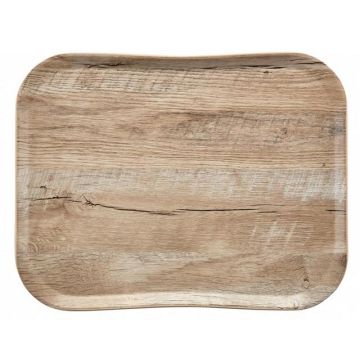 Dienblad wood grain - 457x355mm - light oak