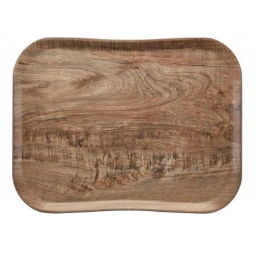 Dienblad wood grain - 457x355mm - light olive