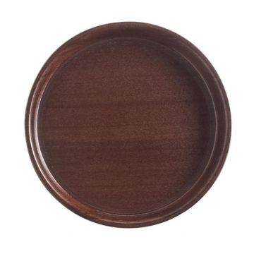 Dienblad hout rond anti-slip - ø360mm - mahogany