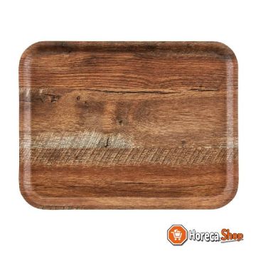 Dienblad madeira - 370x530mm - brown oak