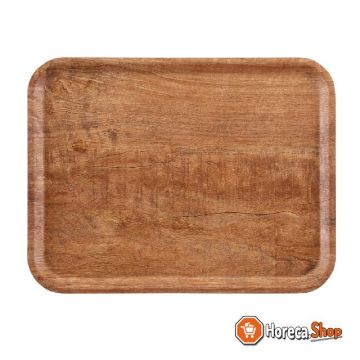 Dienblad madeira - 370x530mm - brown olive