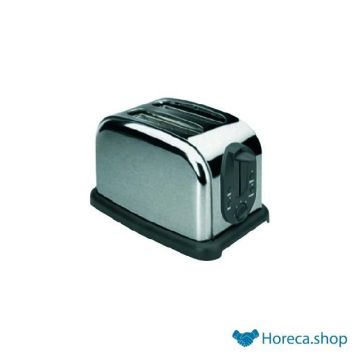Toaster stainless steel 2-sl. 1000 w.