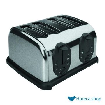 Toaster stainless steel 4-sl. 1750 w.