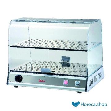 Hot display case vista stainless steel   plexi double