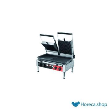 Contactgrill pd power dubbel glad ribbel - ribbel