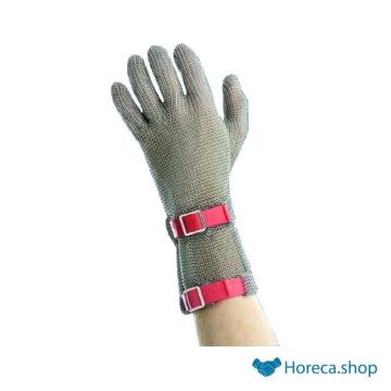 Safety glove with cuff 8 cm - m red