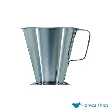 Measuring cup 0.50 l. stainless steel w. foot