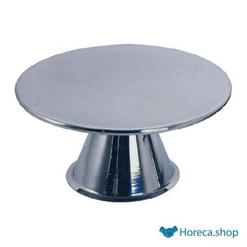 Cake plate stainless steel on foot 40x15 cm