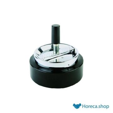 Push button ashtray 10.5 cm black