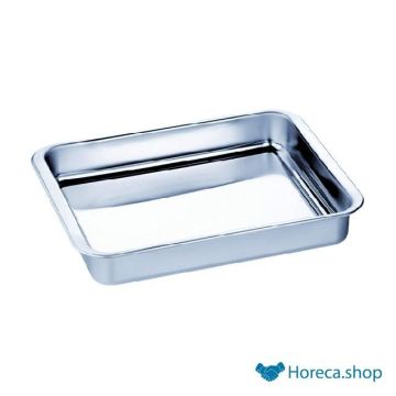 Meat tray 40x31x6 cm stainless steel