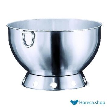 Mixing bowl on foot stainless steel 28x19 cm - 7.0 l.