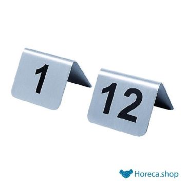 Table numbers stainless steel set 1-12