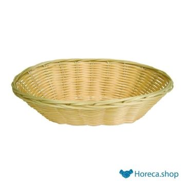 Bread basket rattan plastic 23x15x6.5 cm