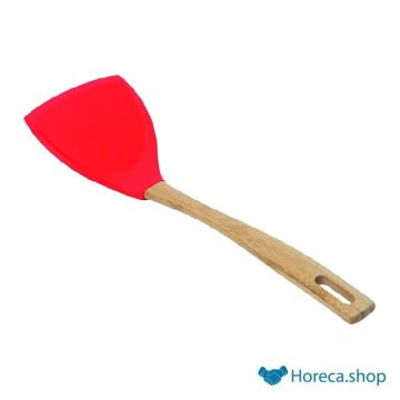 Wok spoon silicone bamboo handle 34 cm