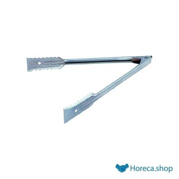 Serving tongs with clamp stainless steel 30 cm