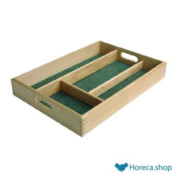 Cutlery tray wood 4 compartments