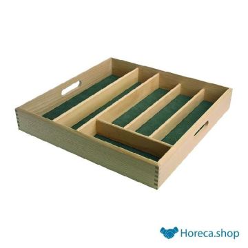 Cutlery tray wood 6 compartments