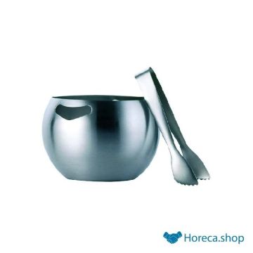 Ice bucket stainless steel with tongs