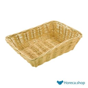 Bread basket rattan plastic 23x15 cm