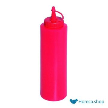 Squeeze bottle 35 cl. red with cap
