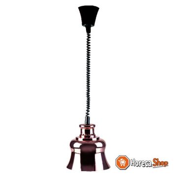 Copper warming lamp - height adjustable cord