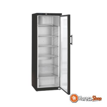 Display koelkast zwart| glazen deur | 388 liter | fkv 4143 blackline | 600x610x(h)1800mm
