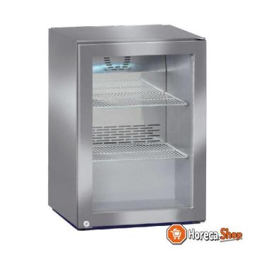 Minibar koelkast rvs | glazendeur |  | 45 liter | fkv 503 | 43x45x(h)61cm
