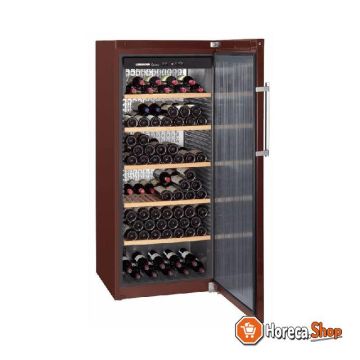 Wijnbewaarkast terrakleur - dichte deur | 201 flessen |  | 456 liter | wkt 4551 | 70x74x(h)165cm
