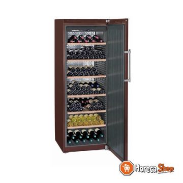 Wijnbewaarkast terrakleur - dichte deur | 253 flessen |  | 547 liter | wkt 5551 | 70x74x(h)192cm