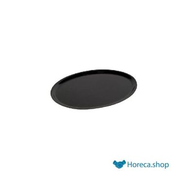 Koffiedienblad - 320x225 mm ovale vorm - melamine zwart
