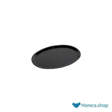 Koffiedienblad - 280x200 mm ovale vorm - melamine zwart