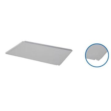 Bakplaat aluminium 600x400x10 4 open hoeken 45° 1,5 mm