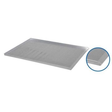 Baking tray aluminum 780x580x23 perforated 3 borders 90