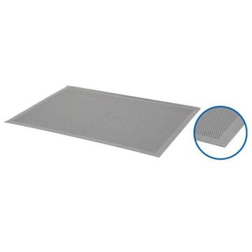 Baking tray aluminum 800x600x10 perforated 2 sloping edges opening 60 2mm